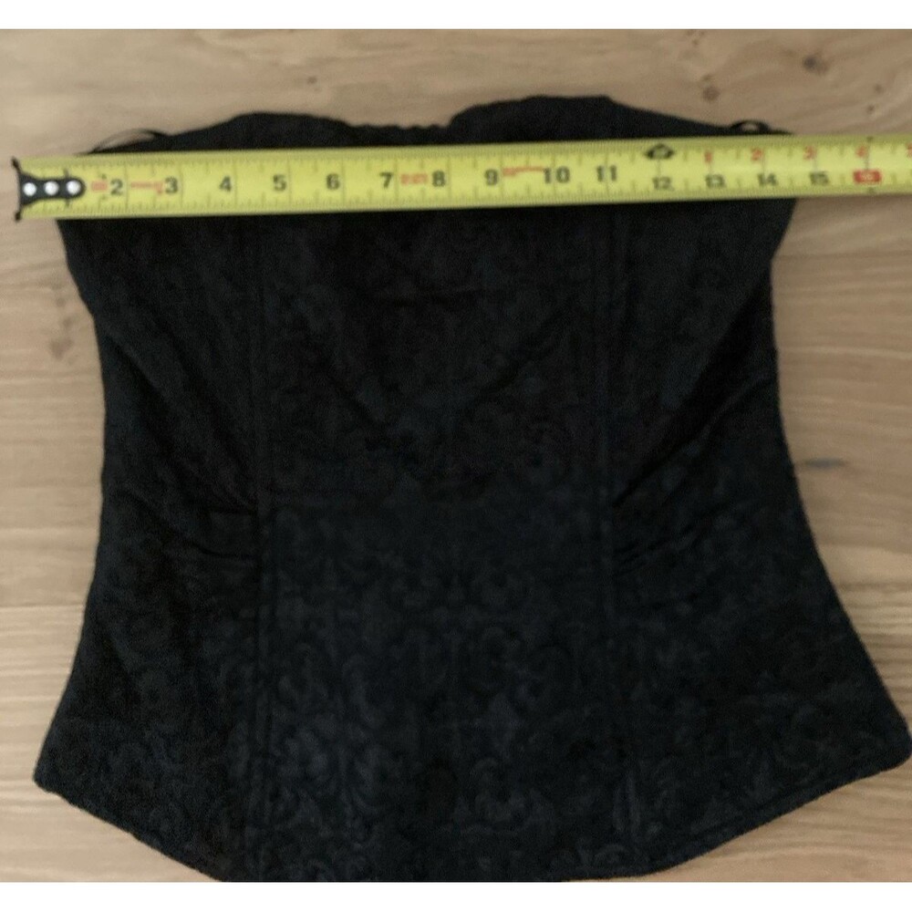 The Limited Corset Bustier Black Floral Jacquard Boned Lined M Gothic Whimsigoth - Picture 16 of 16